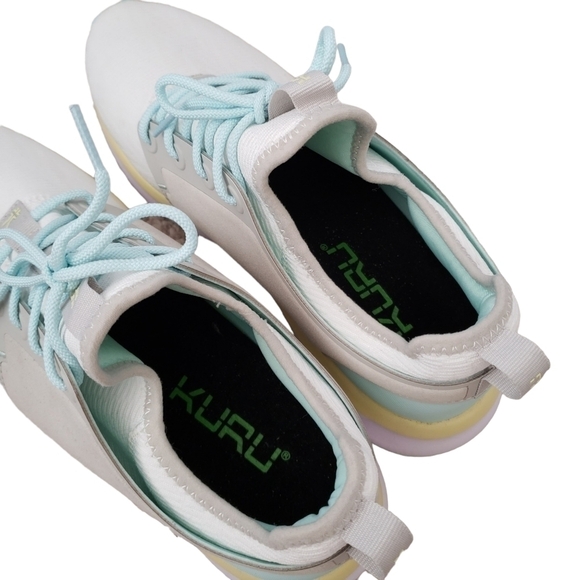 New Kuru Atom Plantar Fasciitis Sneakers White Gray & Blue Plus Size 12 - Picture 8 of 11